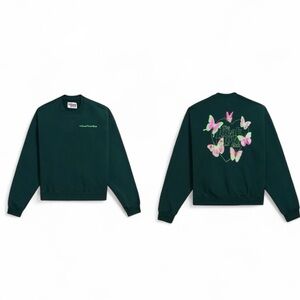 The Local Love Club Aura Crewneck Sweatshirt Green pullover Graphic Small